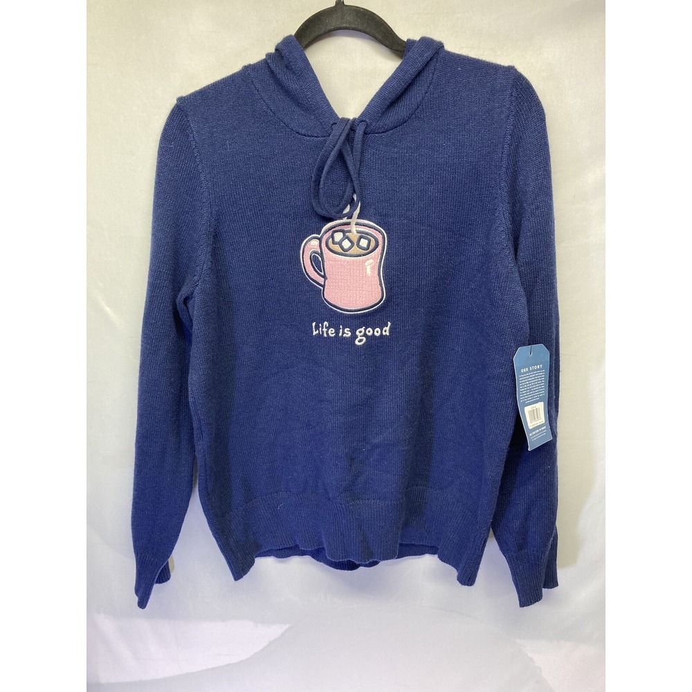 "Life is Good"  Women's Pink Cup Of Hot Coco Size Medium NWT